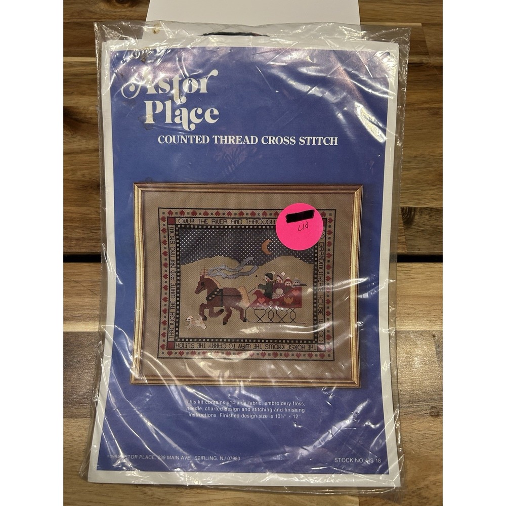 NEW Astor Place Counted Cross Stitch Kit 1984 Over the River  10 3/8 x 12"  HS18